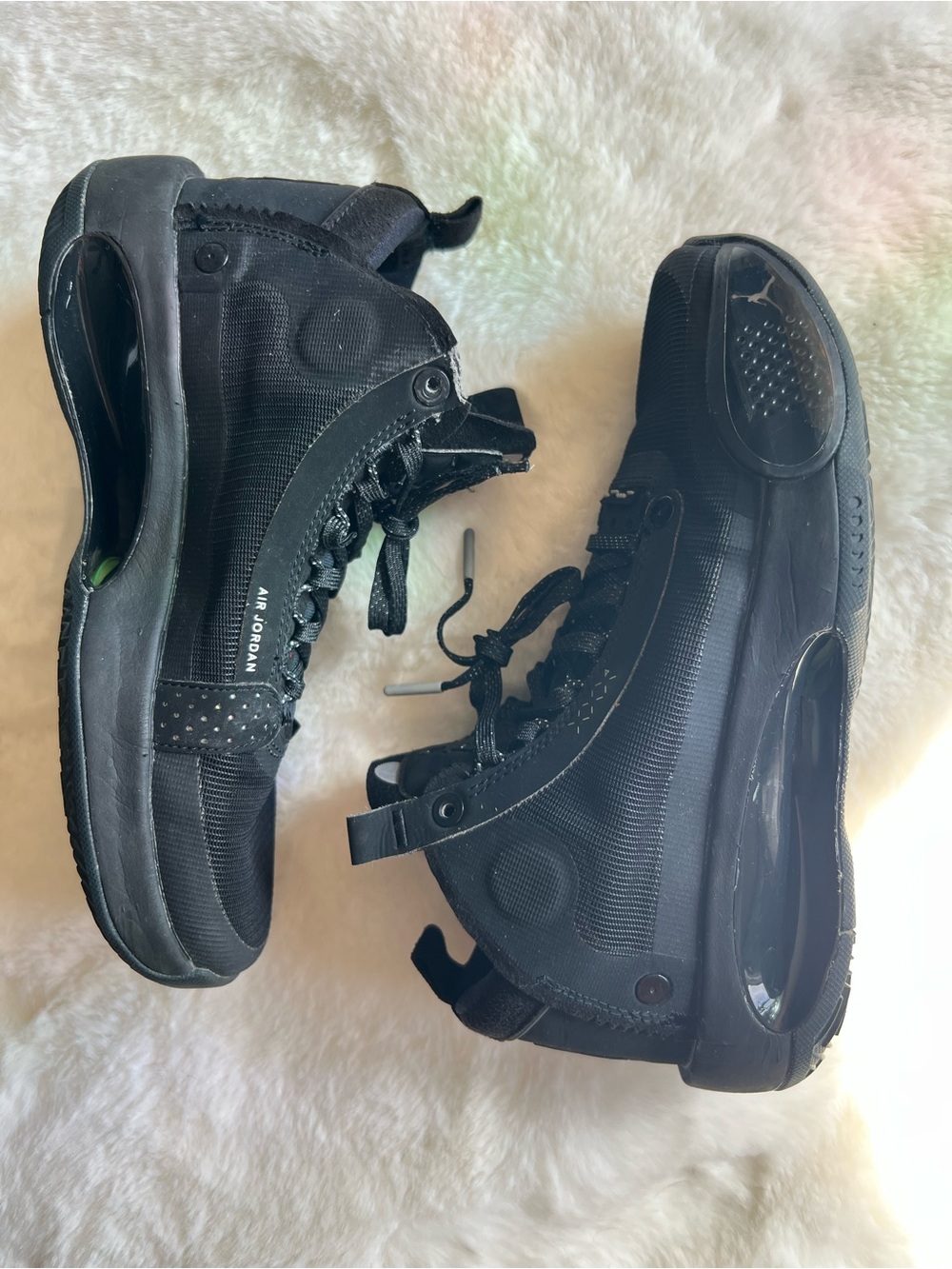 Nike Air Jordan 34 XXXIV Black Cat Basketball Shoes BQ3384-003 Youth 5.5Y
